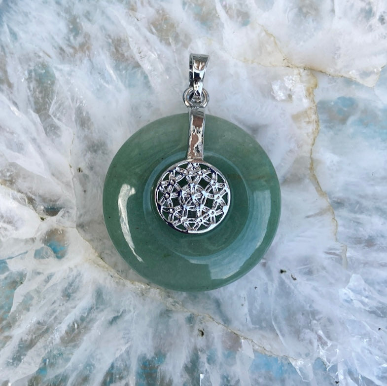 Aventurijn hanger "Het voelt goed"