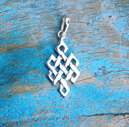 Zilveren hanger "Samsara, de Oneindige Knoop"