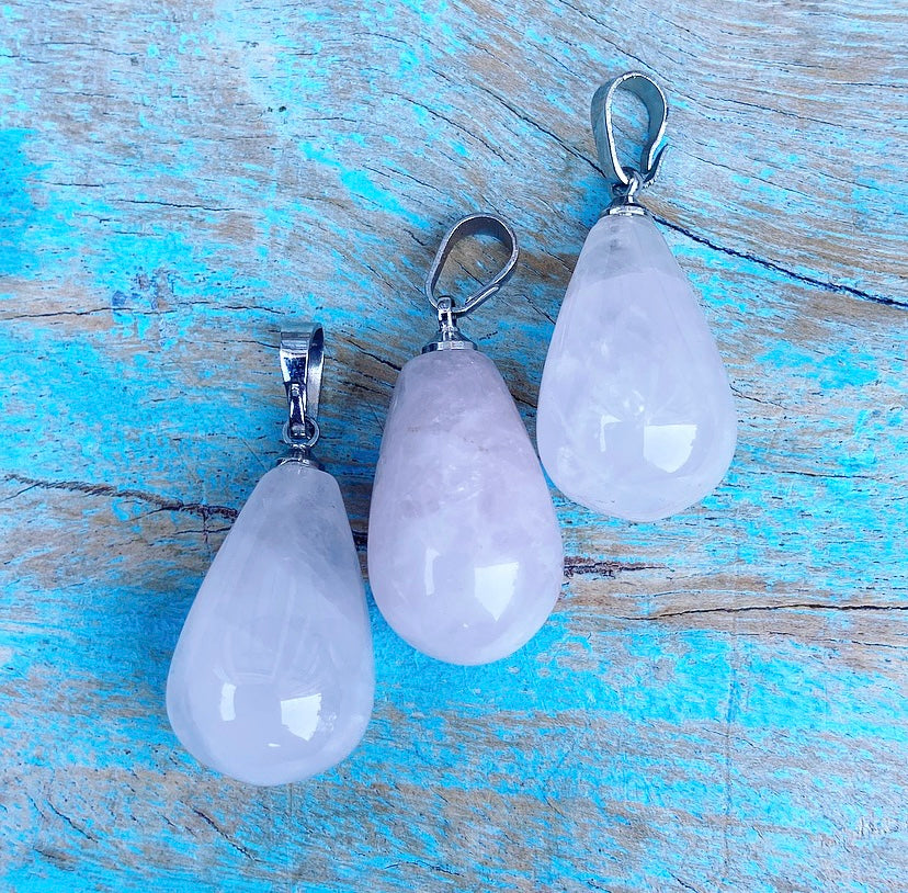 Rose quartz pendant "Open your Heart"