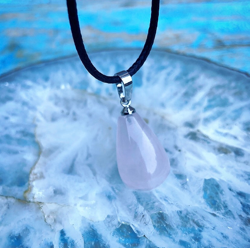 Rose quartz pendant "Open your Heart"