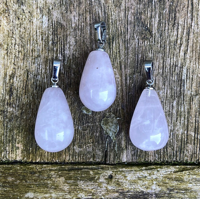 Rose quartz pendant "Open your Heart"