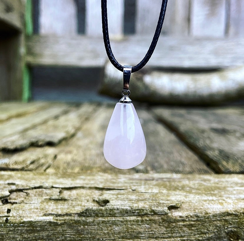 Rose quartz pendant "Open your Heart"