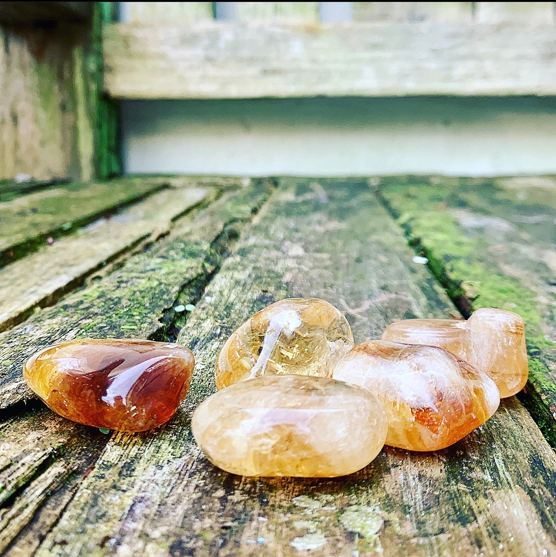 Citrine tumbled stone "Sunny Light Power"