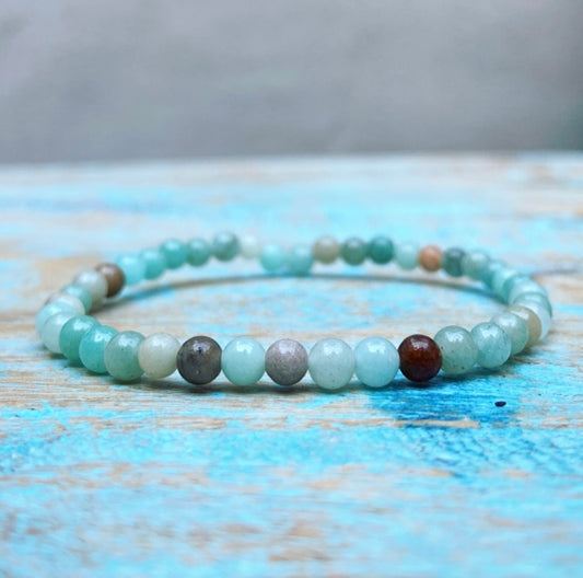 Amazoniet armbandje "Kracht & Balans"
