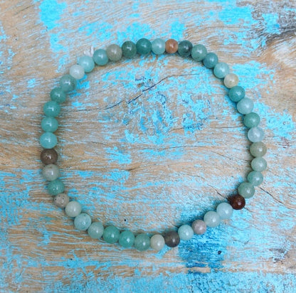 Amazoniet armbandje "Kracht & Balans"