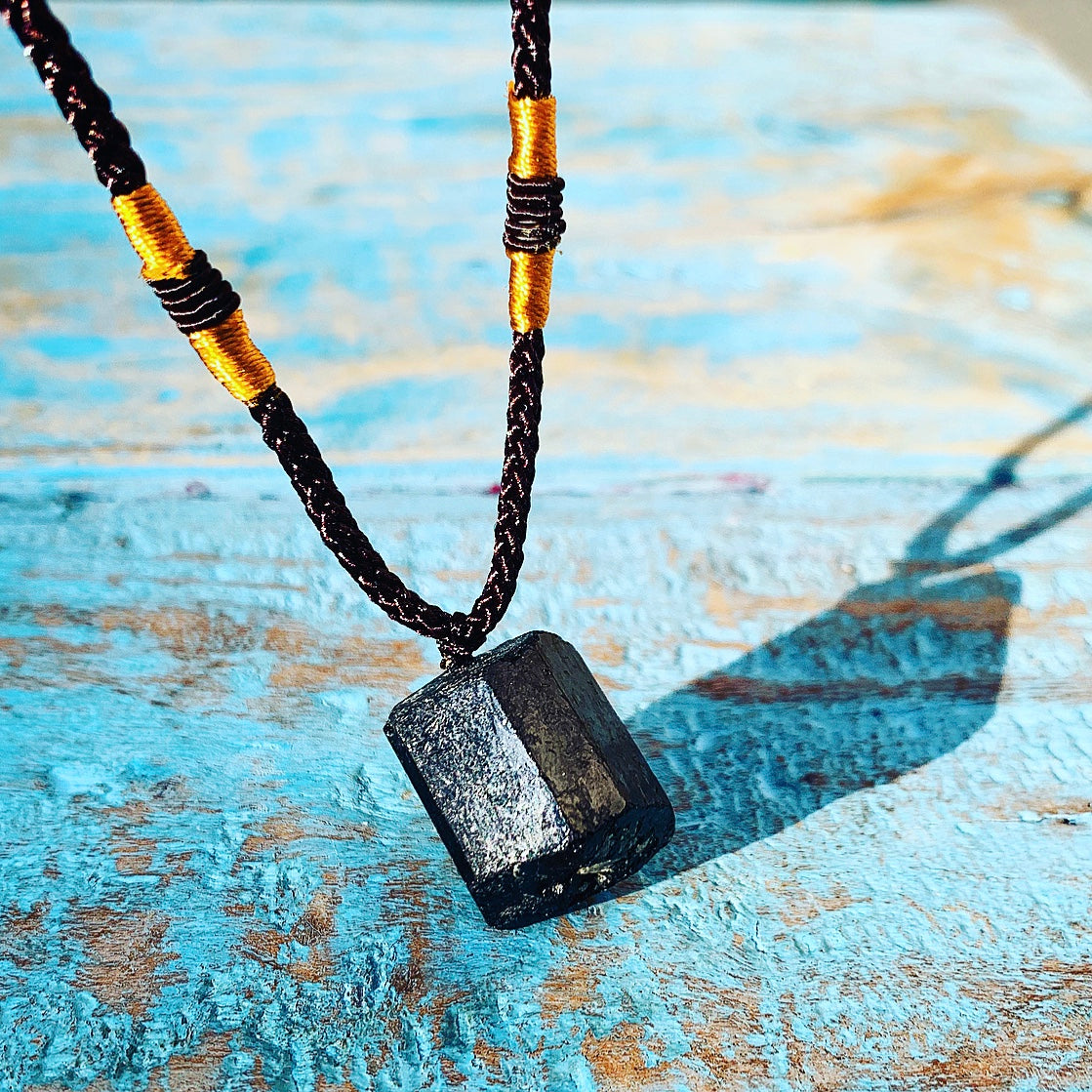 Black Tourmaline pendant "ENERGETIC PROTECTION"
