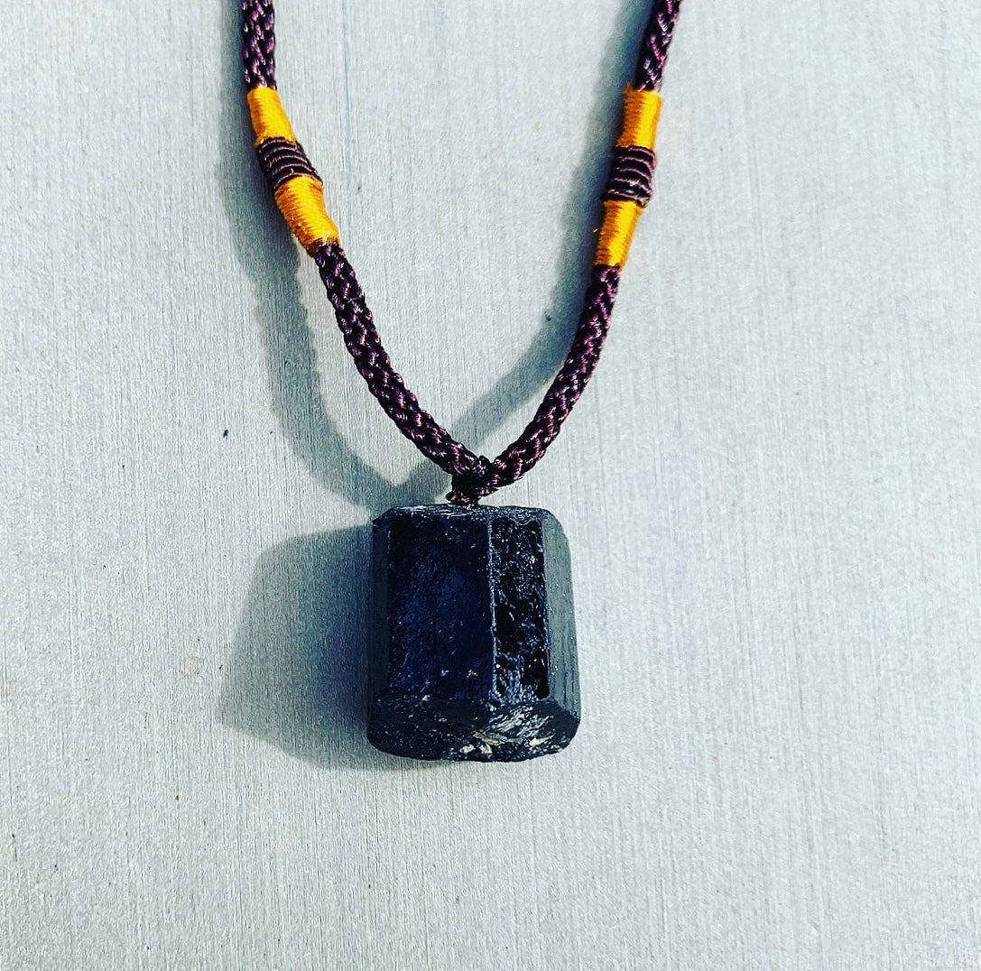 Black Tourmaline pendant "ENERGETIC PROTECTION"