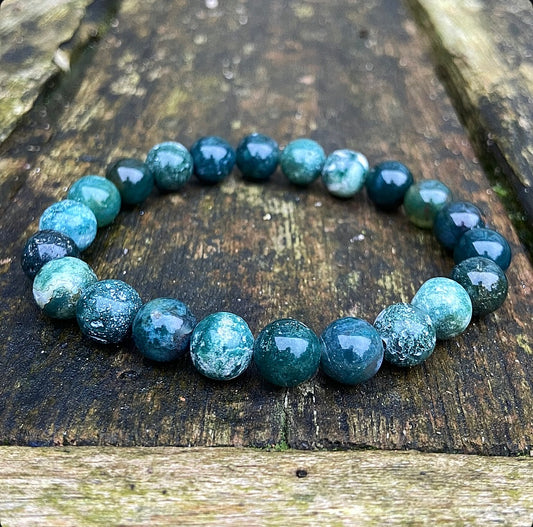 Moss agate bracelet "DETOX"
