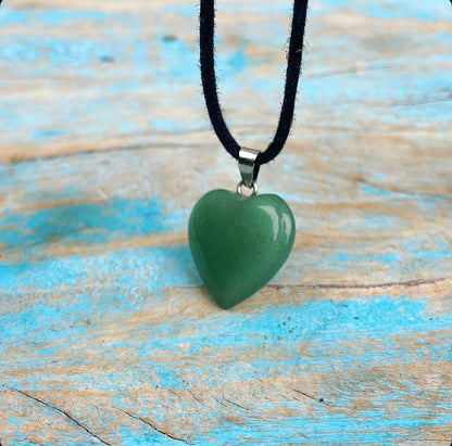 Aventurine heart pendant "Friendship &amp; Positivity"