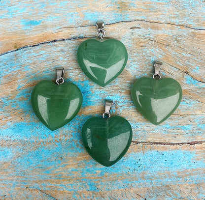 Aventurine heart pendant "Friendship &amp; Positivity"