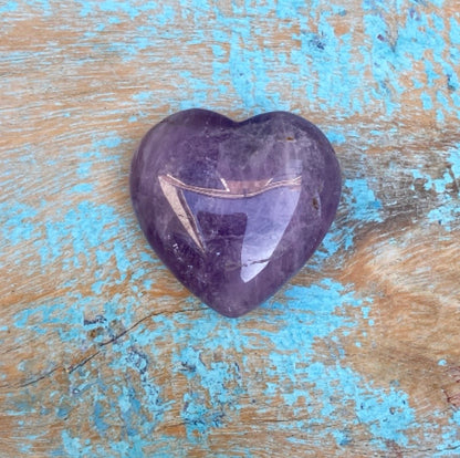 Amethist hart "Wat het hart bewaart"