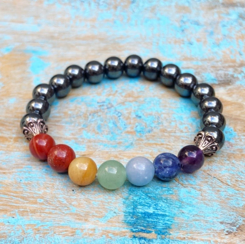 Chakra & Hematiet armband "Blijf bij jezelf"