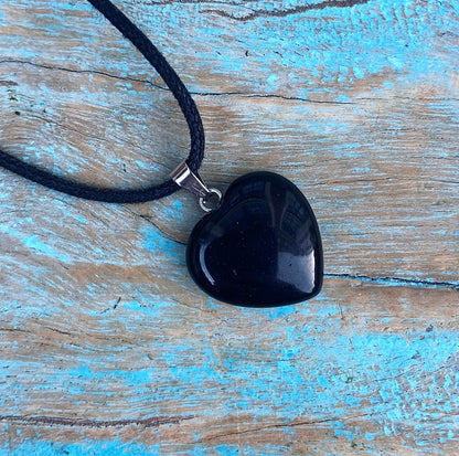 Onyx heart pendant "Stress Release"