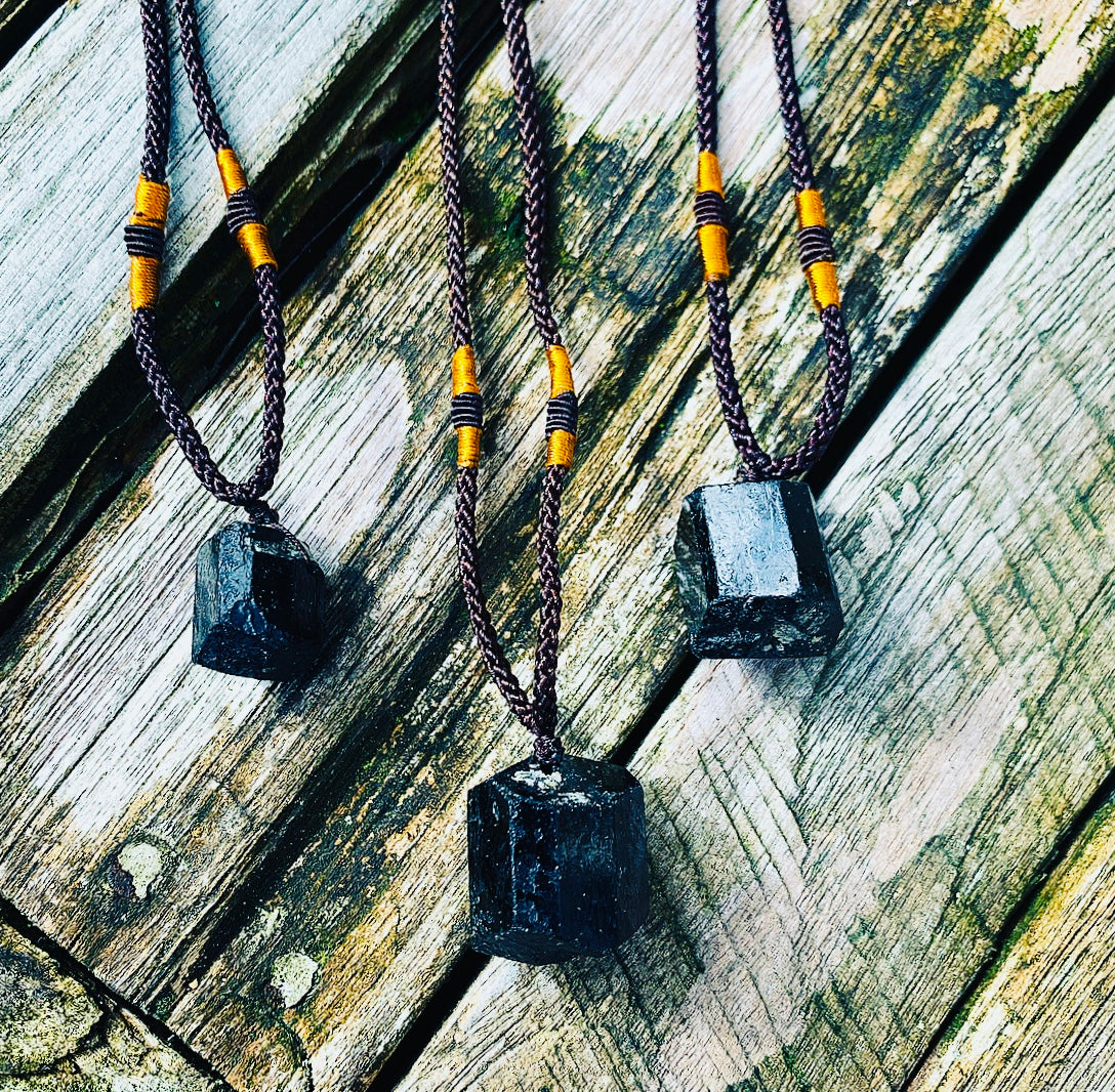 Black Tourmaline pendant "ENERGETIC PROTECTION"