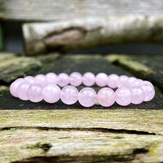 Rozenkwarts armband "Liefde"