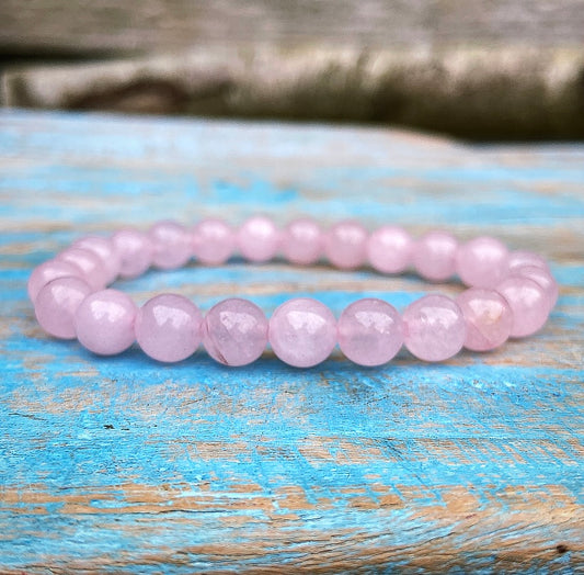 Rozenkwarts armband "Liefde"