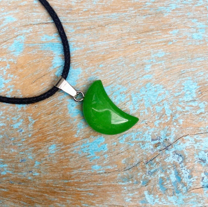 Moon Mood hangertje Groene Jade "Geluk & Gezondheid"