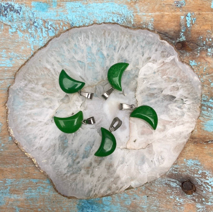 Moon Mood hangertje Groene Jade "Geluk & Gezondheid"