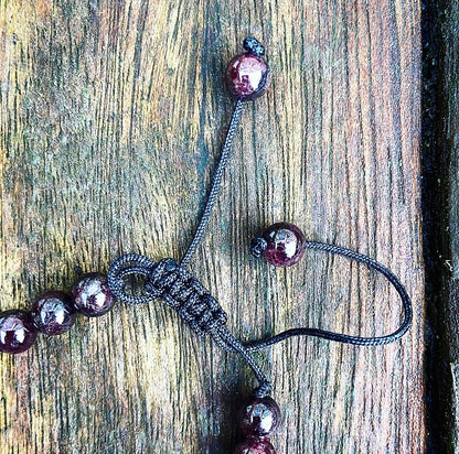 Granaat Armband "Alles Komt Goed"