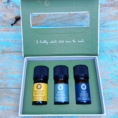 Set van 3 Etherische Oliemelanges "Natuurlijk in Balans"