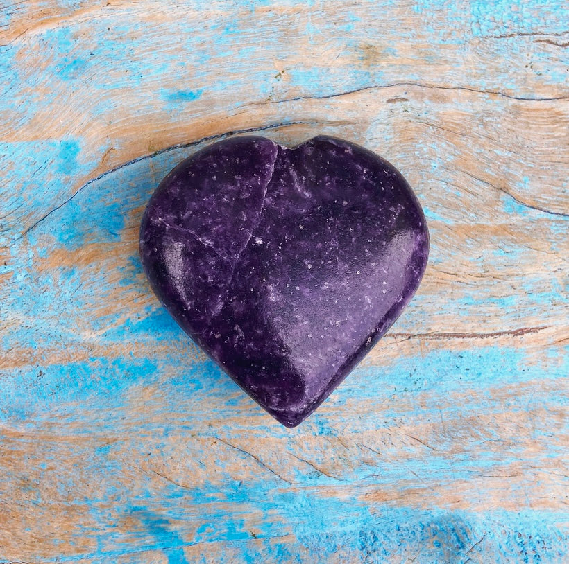 Lepidolite heart "Good night's sleep"