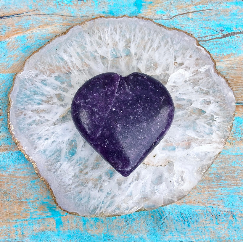 Lepidolite heart "Good night's sleep"