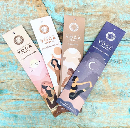 Moonshine Yoga Wierookset "Vier Geuren van Rust"