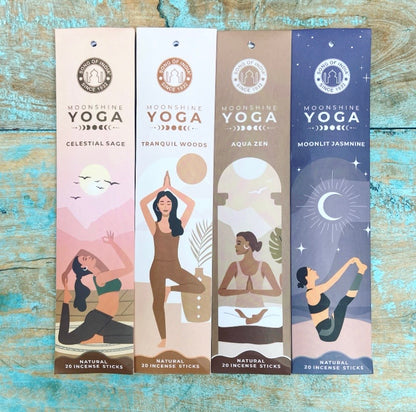Moonshine Yoga Wierookset "Vier Geuren van Rust"