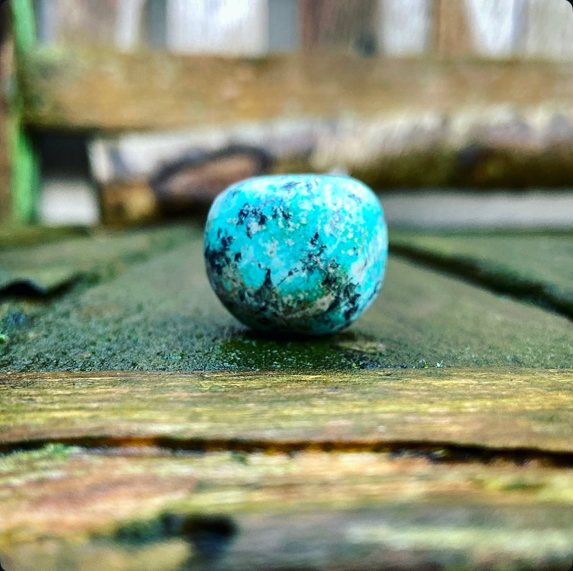 African Turquoise Tumbled Stone "Soulmates"