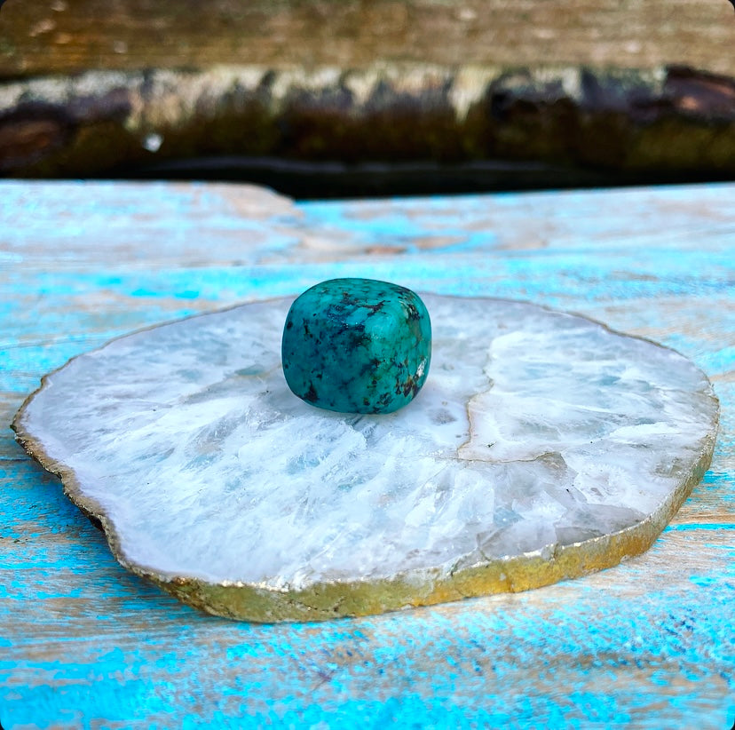 African Turquoise Tumbled Stone "Soulmates"