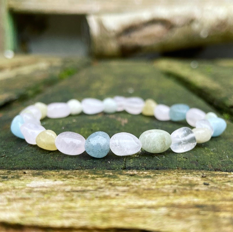 Morganit-Armband „Carpe Diem: Nutze den Tag“