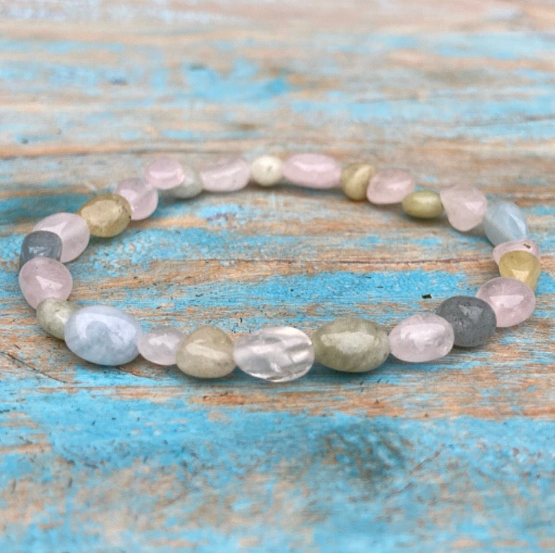 Morganit-Armband „Carpe Diem: Nutze den Tag“