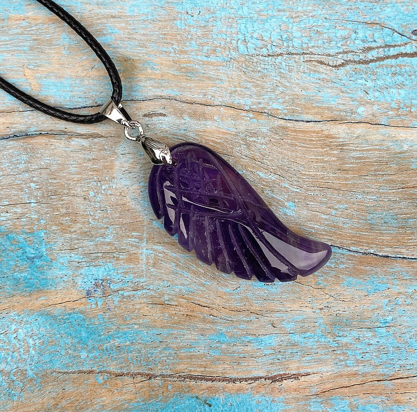 Angel Wing Pendant Amethyst "Intuition"