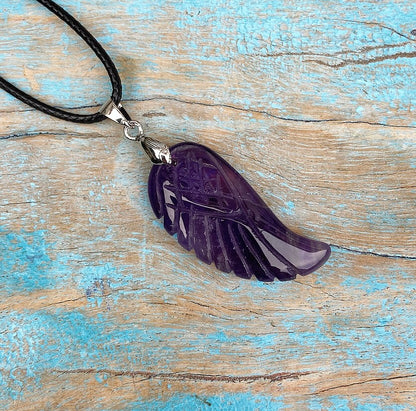Angel Wing Pendant Amethyst "Intuition"