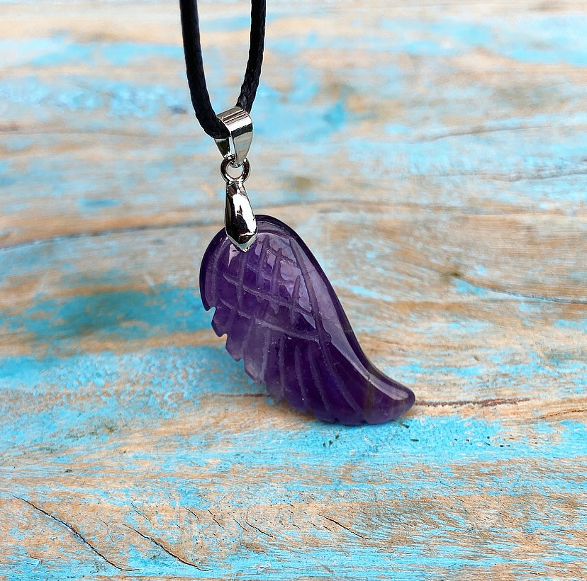 Angel Wing Pendant Amethyst "Intuition"