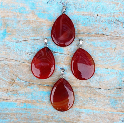 Carneool hanger "Terug naar je basis"