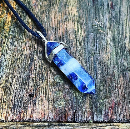 Colon pendant Sodalite "Assertiveness &amp; Self-esteem"