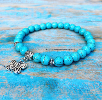 Lucky Charm Armband Turqueniet Vlinder "Spiritualiteit"
