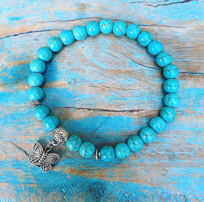 Lucky Charm Armband Turqueniet Vlinder "Spiritualiteit"