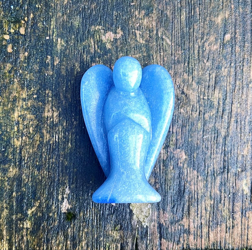 Engel van Blauwe Aventurijn "Aandacht en Concentratie"