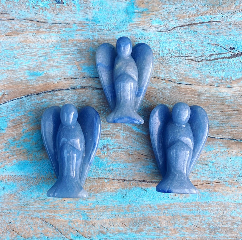 Engel van Blauwe Aventurijn "Aandacht en Concentratie"
