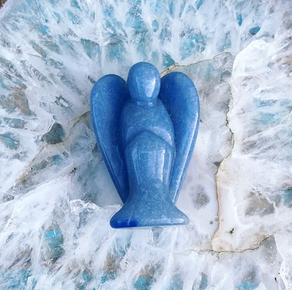 Engel van Blauwe Aventurijn "Aandacht en Concentratie"