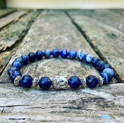 Buddha Armband Sodalith „Durchsetzungsvermögen &amp; Selbstwertgefühl“