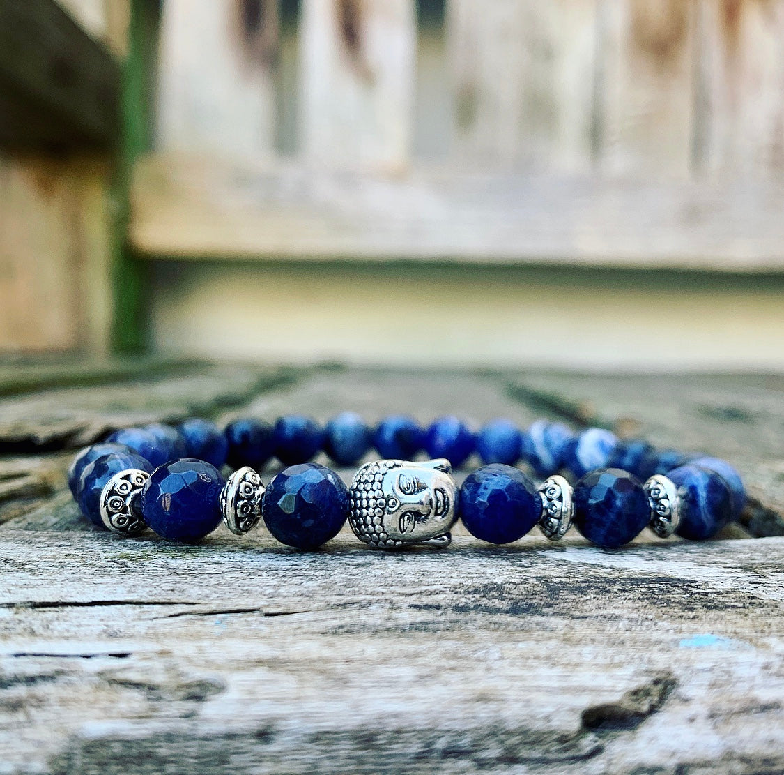 Buddha Armband Sodalith „Durchsetzungsvermögen &amp; Selbstwertgefühl“