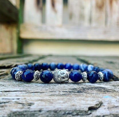 Buddha Armband Sodalith „Durchsetzungsvermögen &amp; Selbstwertgefühl“