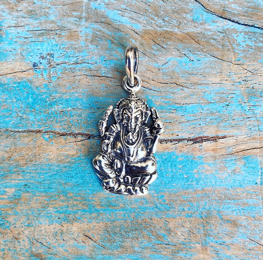 Zilveren hanger "Ganesha, de Geluksbrenger"