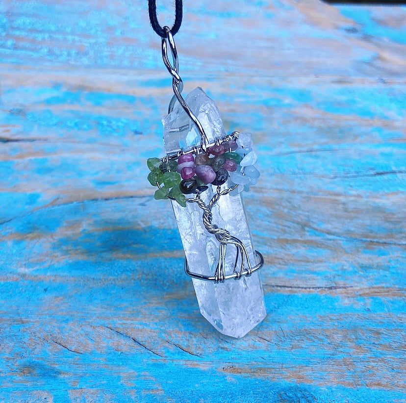 Gemstone pendant "The Tree of Healing"