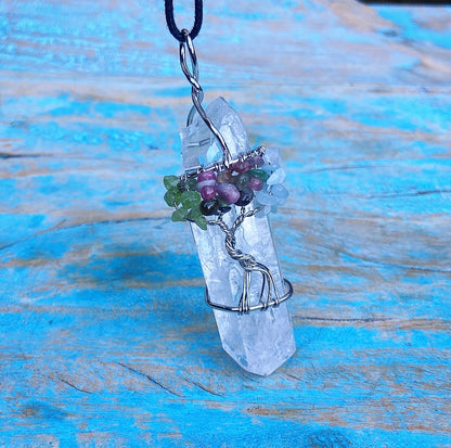 Gemstone pendant "The Tree of Healing"