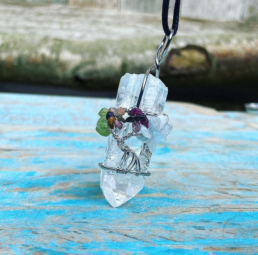 Gemstone pendant "The Tree of Healing"