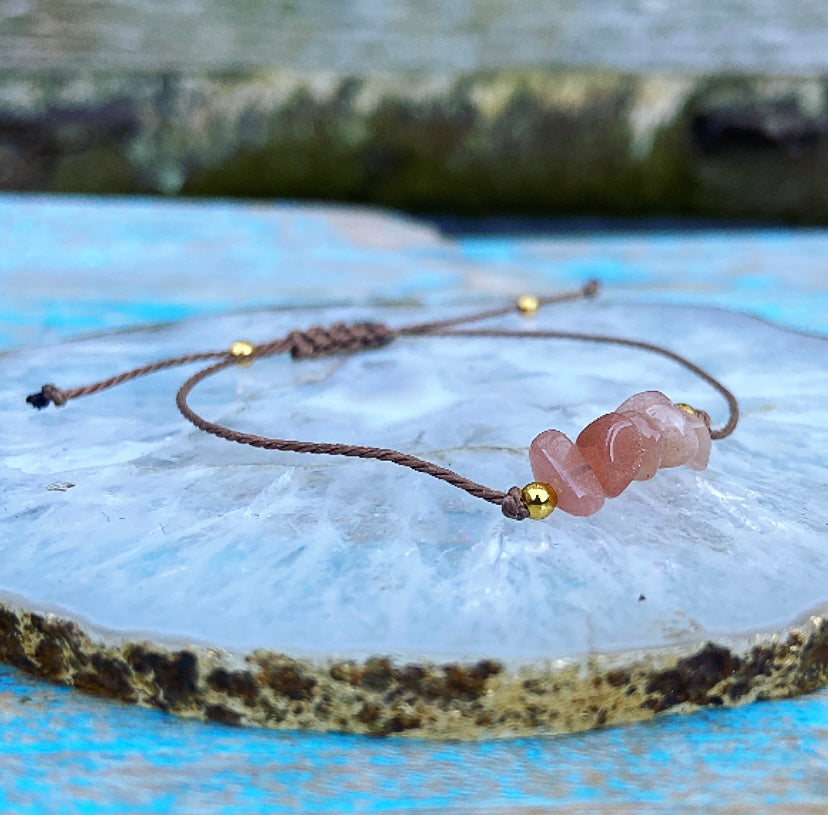 Armbandje Rode Aventurijn "Blijdschap"